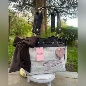 Viral TikTok Juicy Couture Vintage Dreams Tote Daydreamer Bow Cream Chocolate